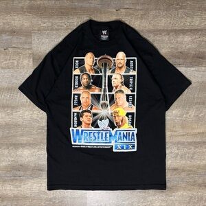 Vintage WWF WWE Shirt Wrestlemania Hulk Hogan The Rock Stone Cold Mens XL 2003